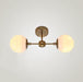 Ritz Duo Brass Fitting Milky White Glass Shade Wall Light.