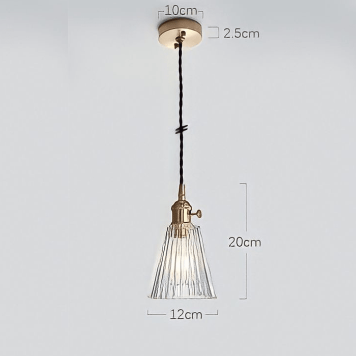 Japanese Style Glass Straw Hat Pendant Light.