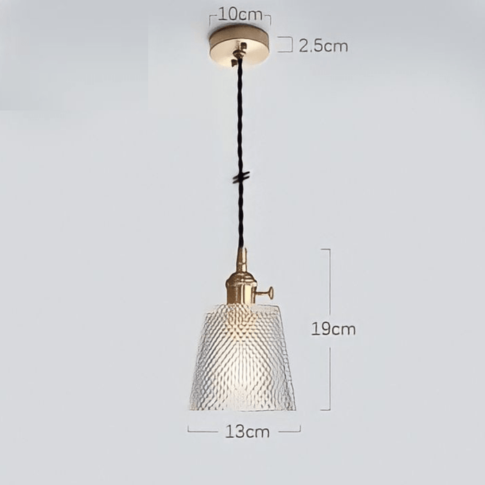 Japanese Style Glass Straw Hat Pendant Light.