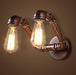 VIDAR Twin Head Wall Industrial Pipe Lamp - DWHOME