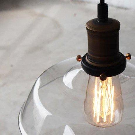 Retro Mason Glass Pendant Light.