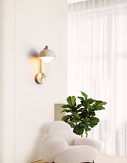 Vellum Travertine Wall Lamp-DWHOME