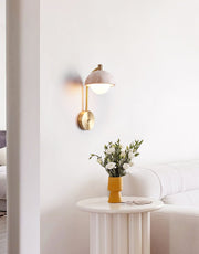 Vellum Travertine Wall Lamp-DWHOME