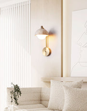 Vellum Travertine Wall Lamp-DWHOME