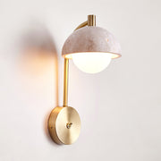 Vellum Travertine Wall Lamp-DWHOME