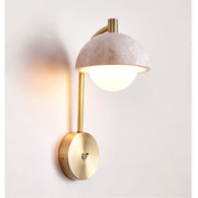 Vellum Travertine Wall Lamp-DWHOME