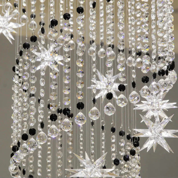 Vena Spiral Raindrop Crystal Chandelier for Staircase.