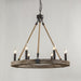 Venezia Wood Wheel Chandelier-DWHOME