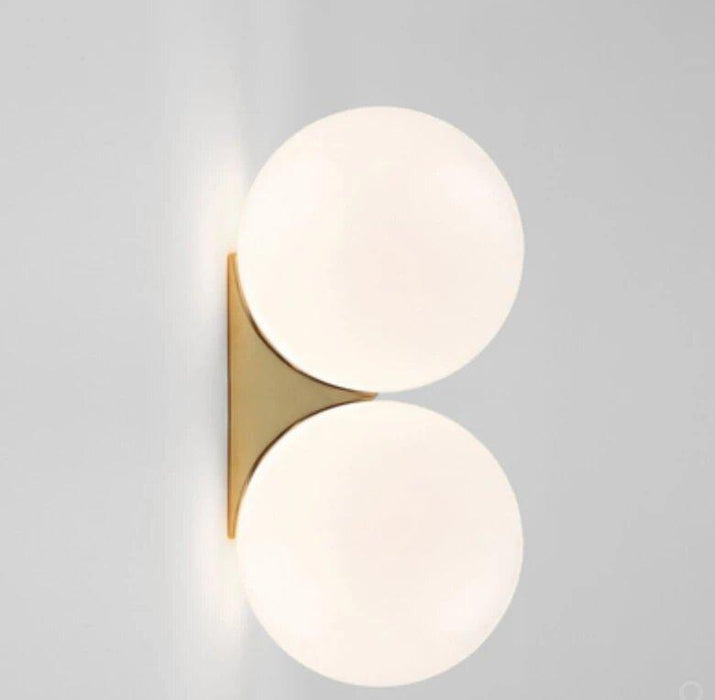 Verner Classic Globe Frosted Glass Wall Lamp.