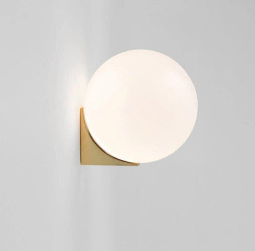 Verner Classic Globe Frosted Glass Wall Lamp.