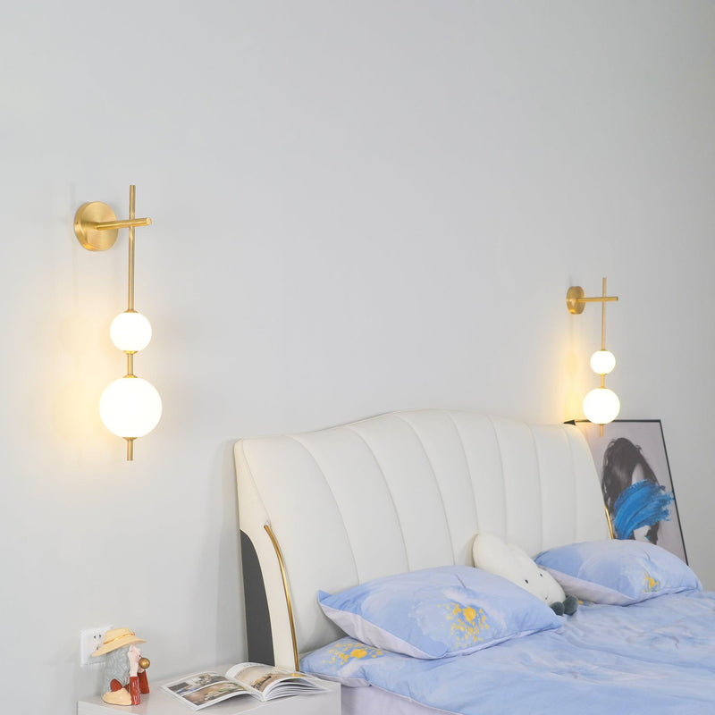 Vertical Globe Plug-in Wall Lamp-DWHOME