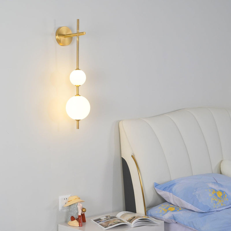 Vertical Globe Plug-in Wall Lamp-DWHOME