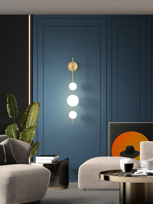 Vertical Globe Plug-in Wall Lamp-DWHOME