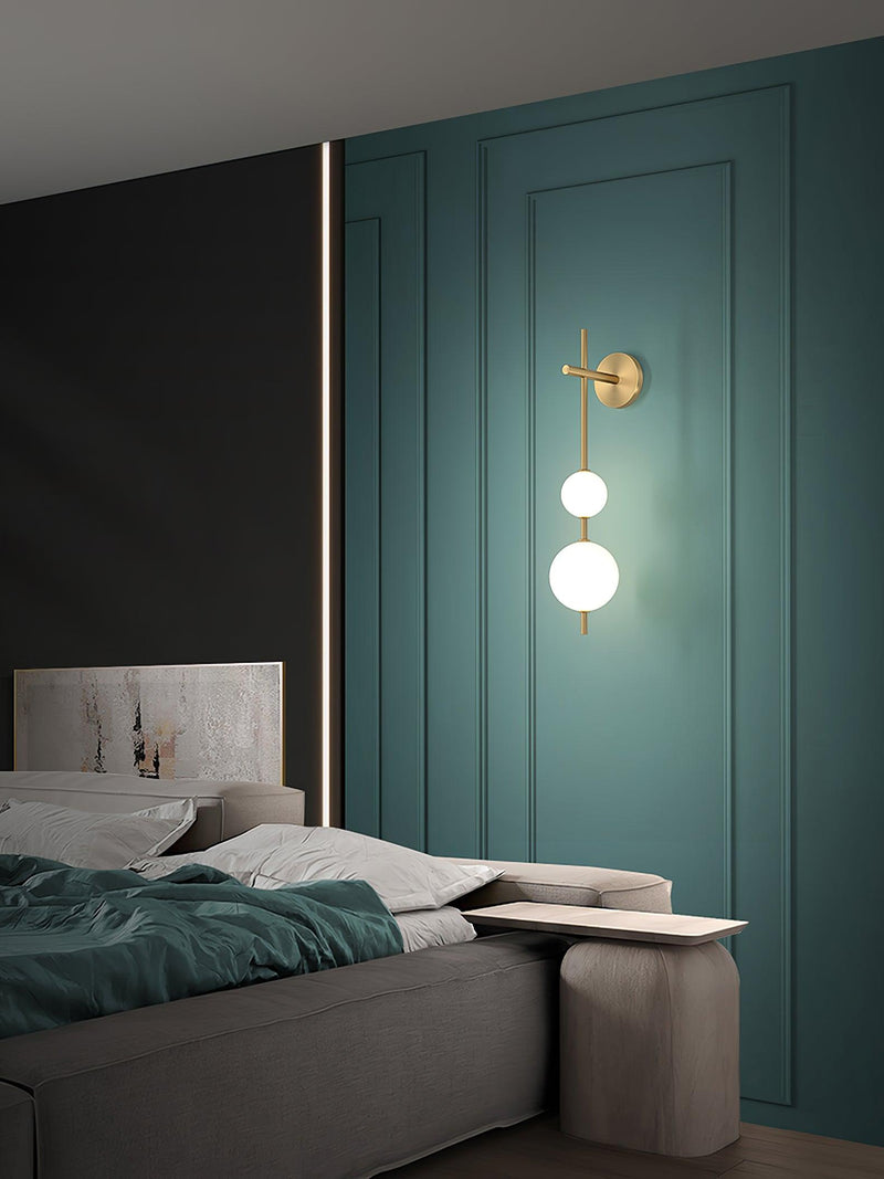 Vertical Globe Plug-in Wall Lamp-DWHOME