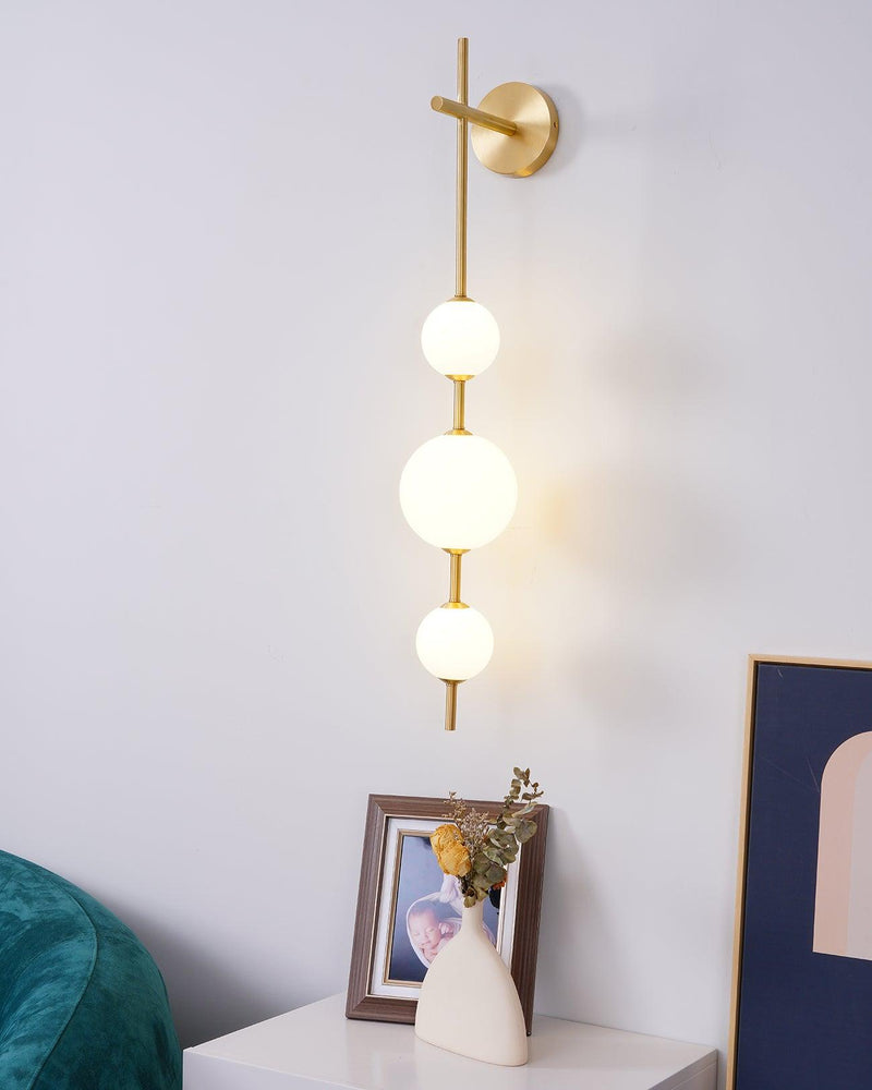 Vertical Globe Plug-in Wall Lamp-DWHOME