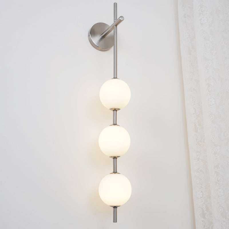 Vertical Globe Plug-in Wall Lamp-DWHOME