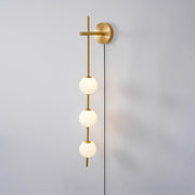 Vertical Globe Plug-in Wall Lamp-DWHOME