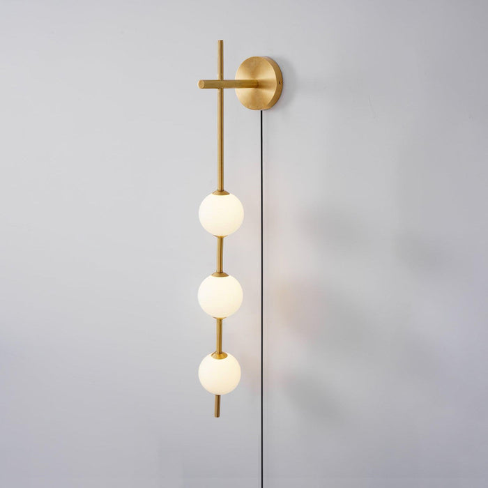 Vertical Globe Plug-in Wall Lamp-DWHOME