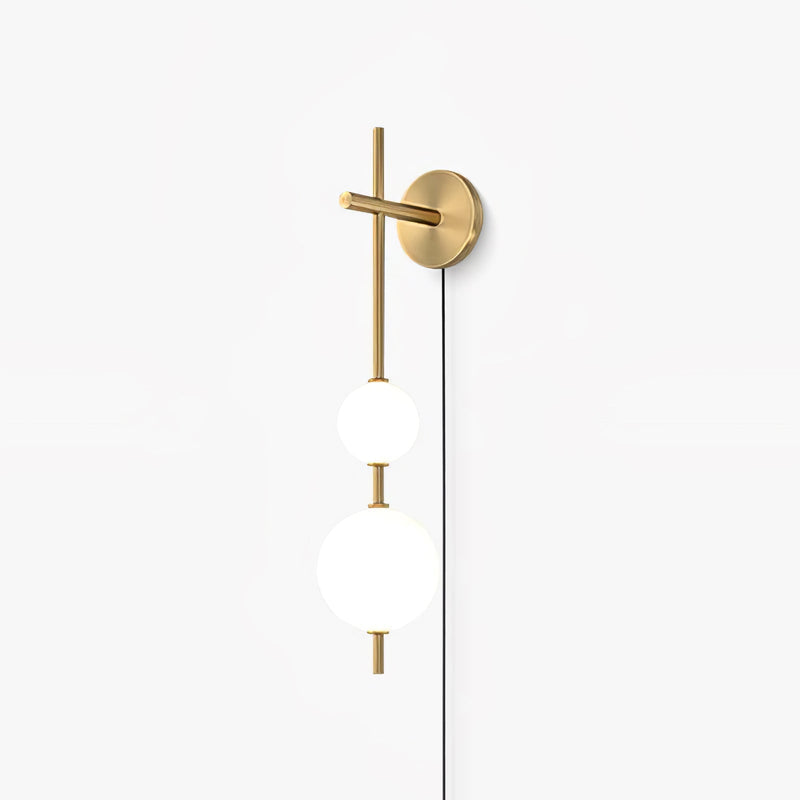 Vertical Globe Plug-in Wall Lamp-DWHOME