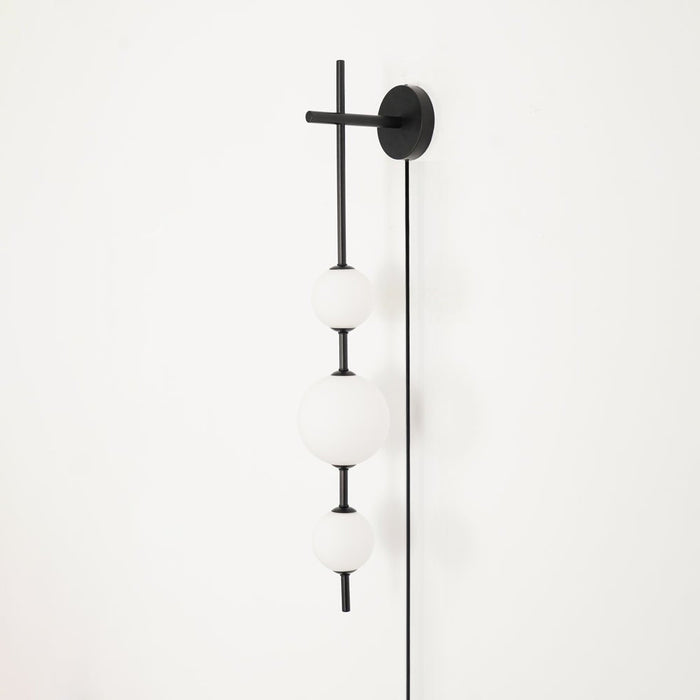 Vertical Globe Plug-in Wall Lamp-DWHOME