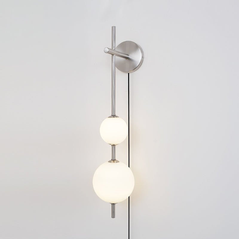 Vertical Globe Plug-in Wall Lamp-DWHOME