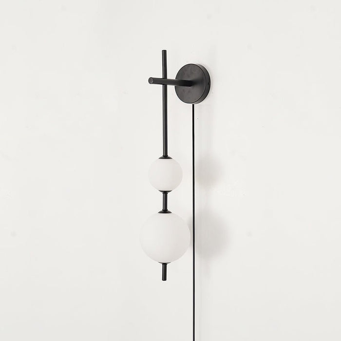 Vertical Globe Plug-in Wall Lamp-DWHOME