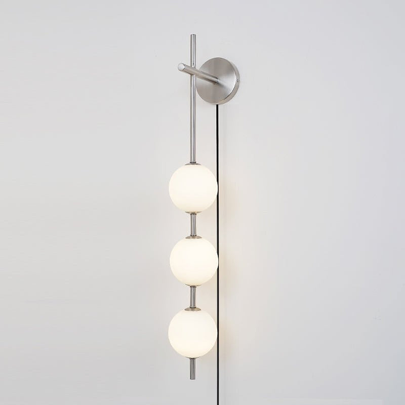 Vertical Globe Plug-in Wall Lamp-DWHOME