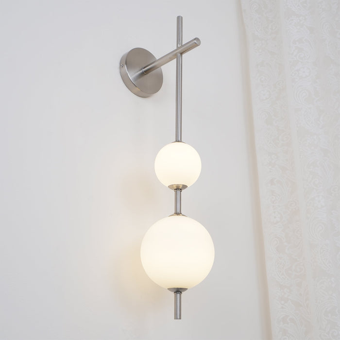Vertical Globe Plug-in Wall Lamp-DWHOME