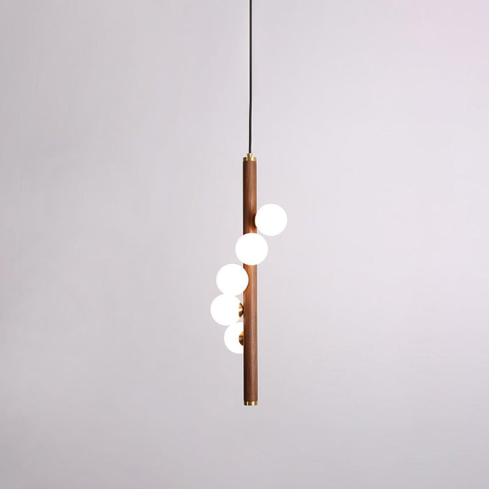 Vertical Orb Timber Pendant Lamp.