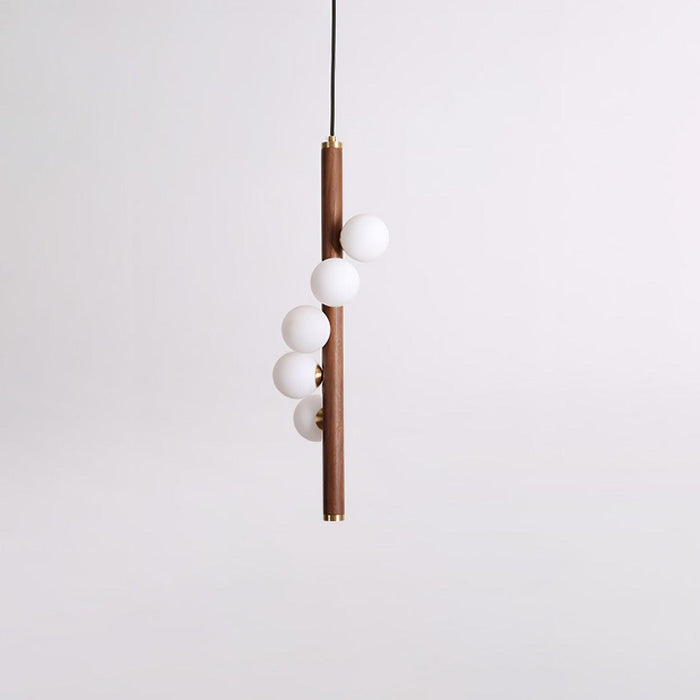 Vertical Orb Timber Pendant Lamp.