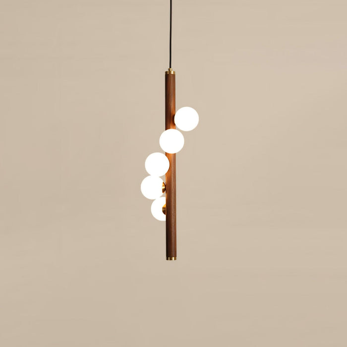 Vertical Orb Timber Pendant Lamp.