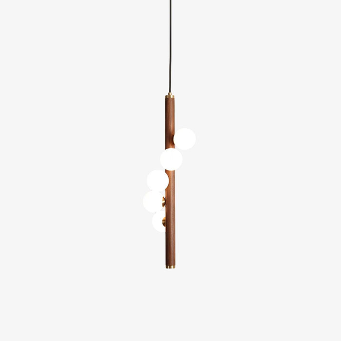 Vertical Orb Timber Pendant Lamp.