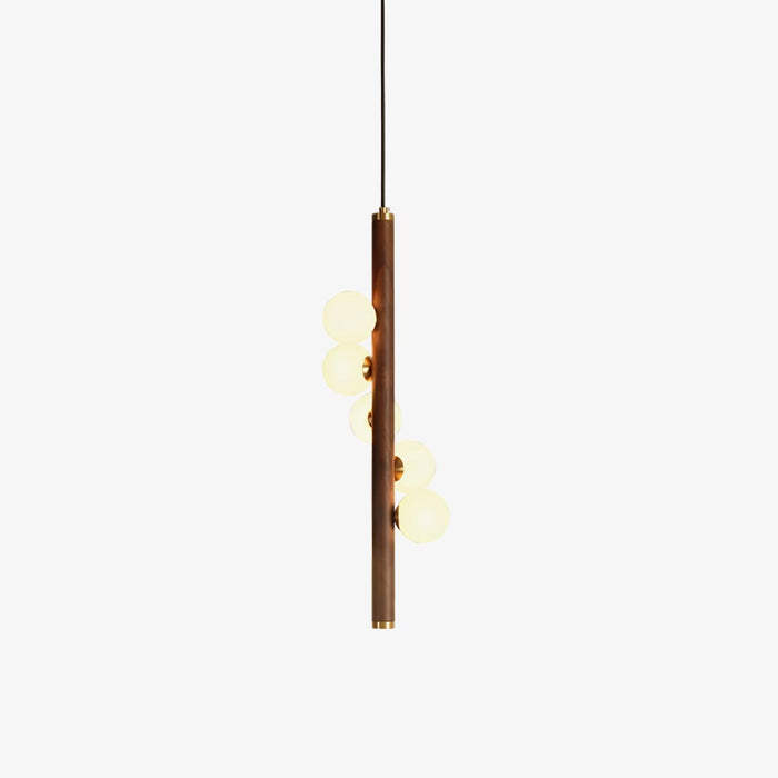 Vertical Orb Timber Pendant Lamp.