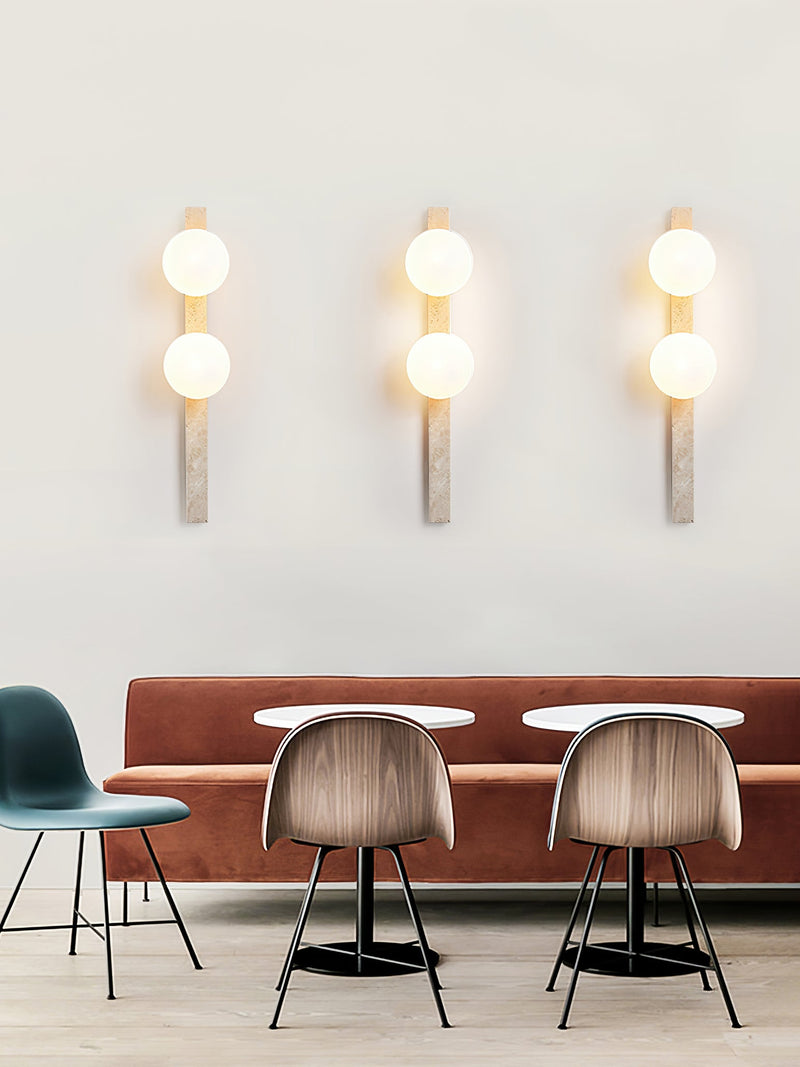 Vertical Travertine Wall Sconce-DWHOME