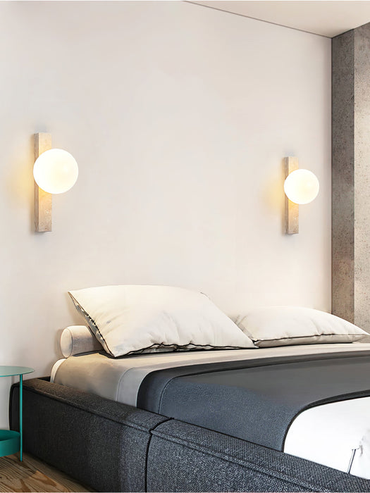 Vertical Travertine Wall Sconce-DWHOME