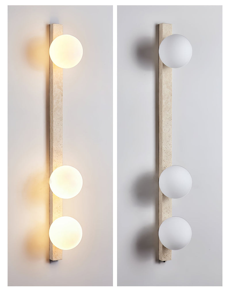 Vertical Travertine Wall Sconce-DWHOME