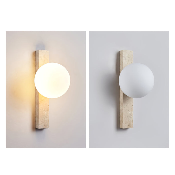 Vertical Travertine Wall Sconce-DWHOME