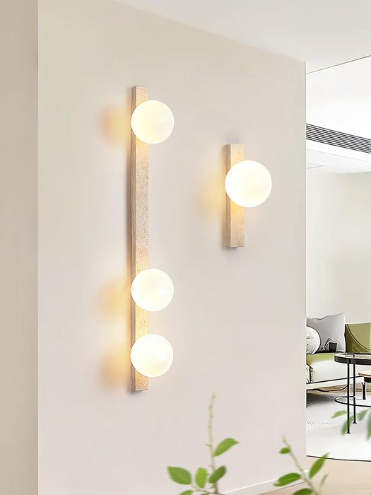 Vertical Travertine Wall Sconce-DWHOME