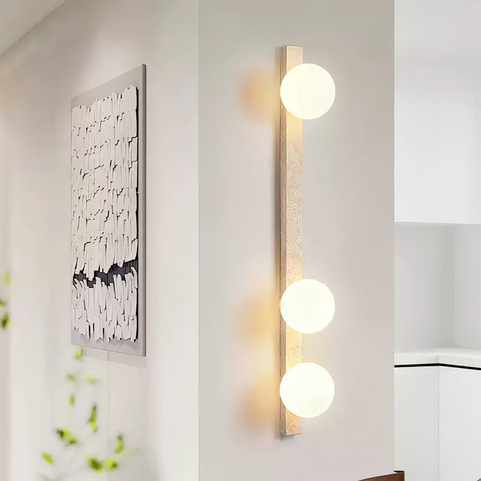 Vertical Travertine Wall Sconce-DWHOME