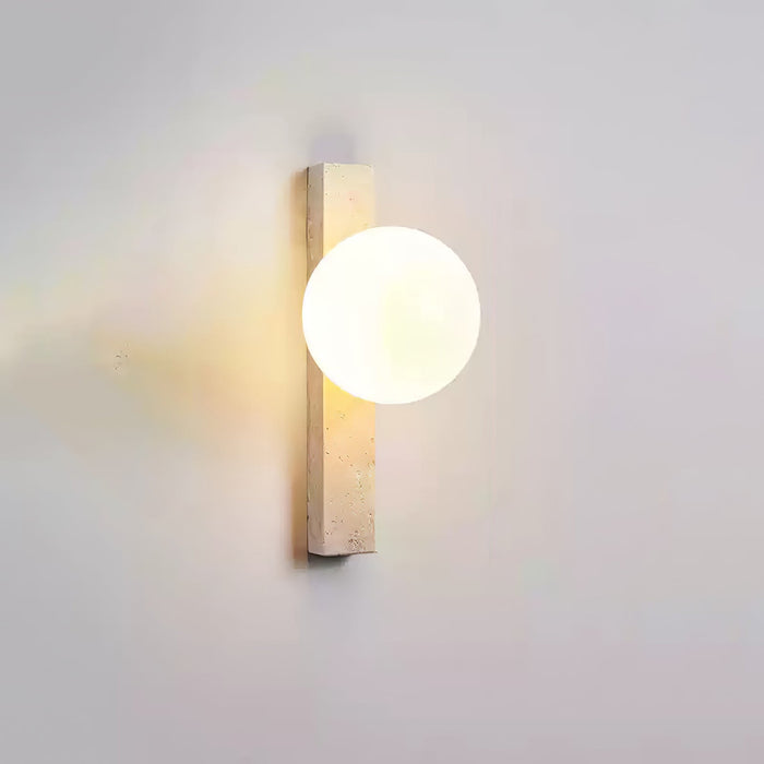 Vertical Travertine Wall Sconce-DWHOME