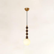 Vertical Walnut Balls Pendant Lamp-DWHOME