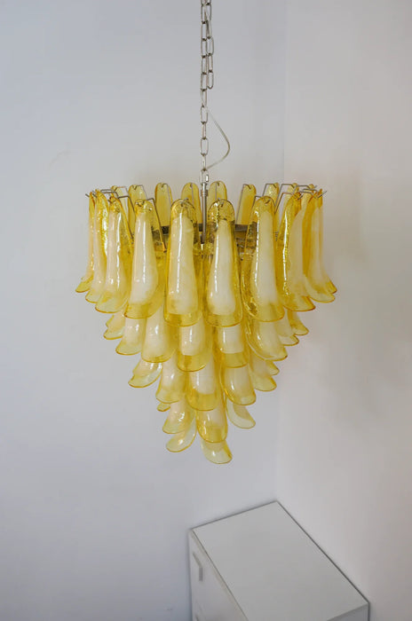 Vintage Caramel Murano Glass Petals Chandelier-DWHOME