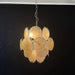 Vintage Murano Gold Glass Disks Chandelier-DWHOME