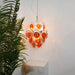 Vintage Murano Orange Transparent Disc Chandelier-DWHOME