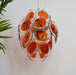 Vintage Murano Orange Transparent Disc Chandelier-DWHOME