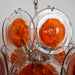 Vintage Murano Orange Transparent Disc Chandelier-DWHOME