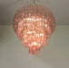 Vintage Murano Pink Glass Chandelier-DWHOME