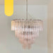 Vintage Murano Pink Glass Chandelier-DWHOME