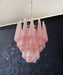 Vintage Murano Pink Glass Petals Chandelier-DWHOME