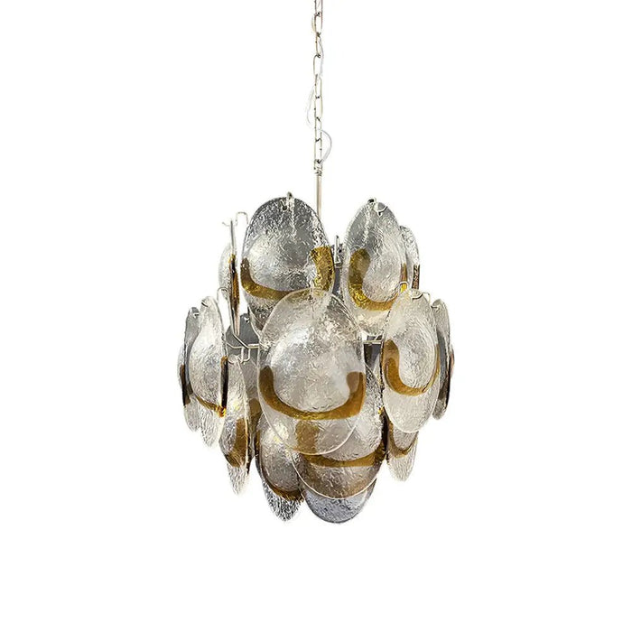 Vintage Murano Transparent Amber Chandelier-DWHOME